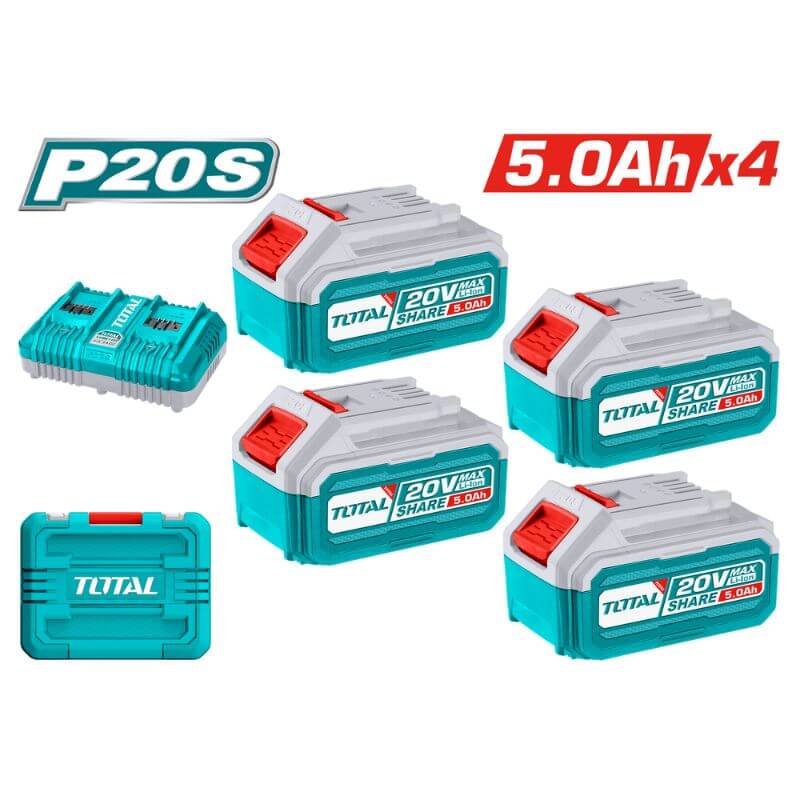 ערכת 4 סוללות ומטען 20V TFBCLI20245