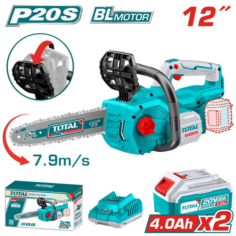 מסור שרשרת 20V 12" ללא פחמים TGSLI201286