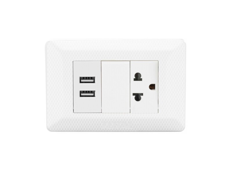 שקע אוניברסלי 16A USB THESST184101US