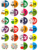 10 דפי מדבקות א-ב אות פותחת/עולם המדבקות