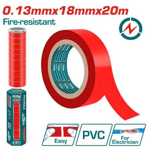 סרט בידוד PVC אדום 20 מ