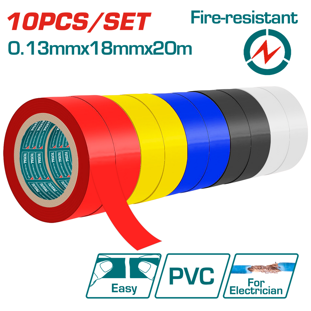 סרט בידוד PVC צבעוני 10 יח