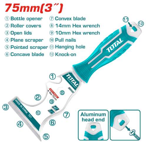 מרית 12 ב-1 רב שימושית 75 מ"מ THT683606M