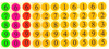 10 דפי מדבקות מספרים זוהרות