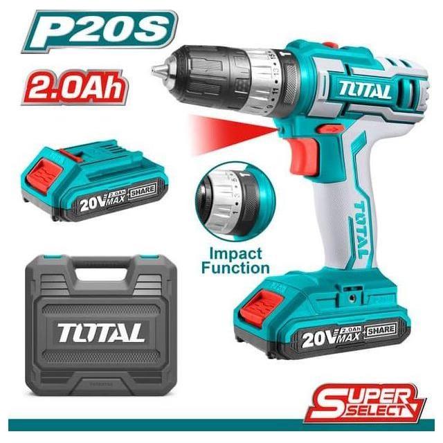מקדחה רוטטת 20V במזוודה TIDLI20021 TOTAL