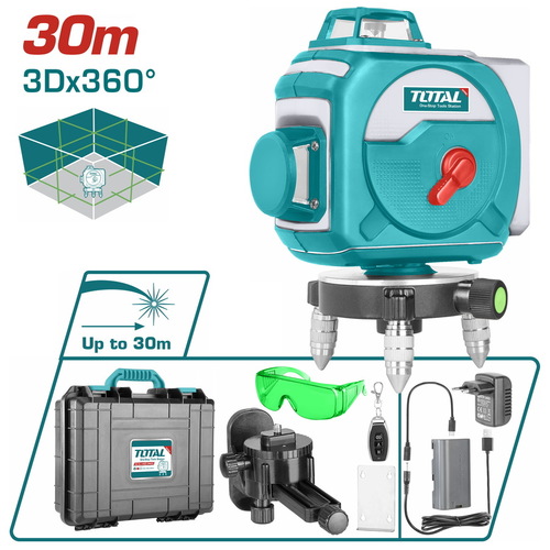 פלס לייזר ירוק 3D 360° TLL255267 TOTAL