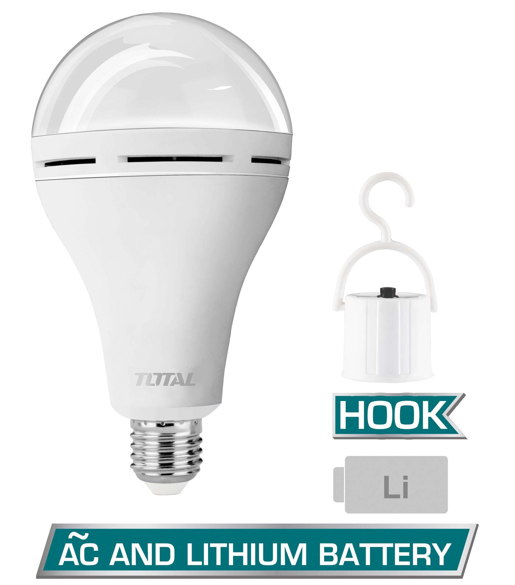 נורת חירום נטענת 15W E27 TLPAC151E TOTAL