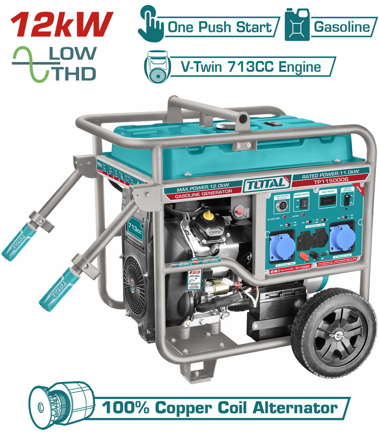 גנרטור בנזין 21 כ"ס TP1150006 TOTAL
