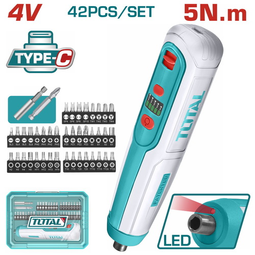 מברגה נטענת 4V 5Nm TSDLI0406 TOTAL
