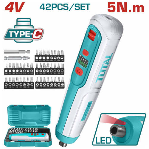 מברגה נטענת 4V 5Nm TSDLI0406 TOTAL