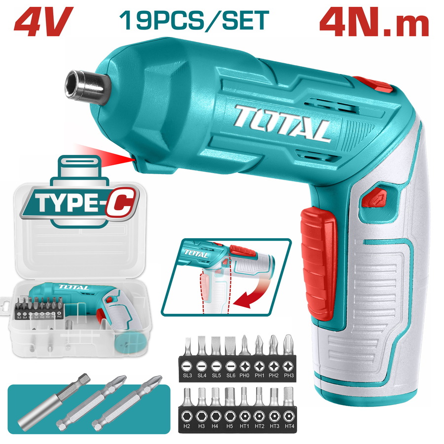 מברגה נטענת 4V 4Nm TSDLI0442 TOTAL