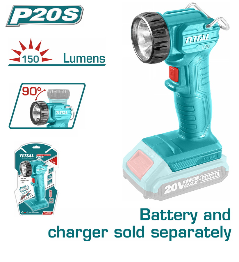 פנס עבודה 20V 150 לומן TWLI2023 TOTAL