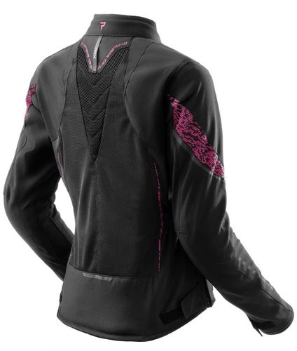 מעיל נשים רב עונתי רבל הורן שחור / ורוד - REBELHORN JAX LADY JACKET