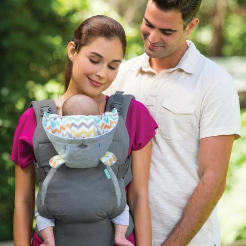 מנשא ארגונומי לתינוק Cuddle Up עם כובע דובי Infantino