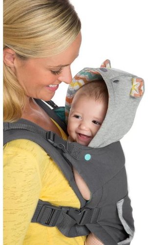 מנשא ארגונומי לתינוק Cuddle Up עם כובע דובי Infantino