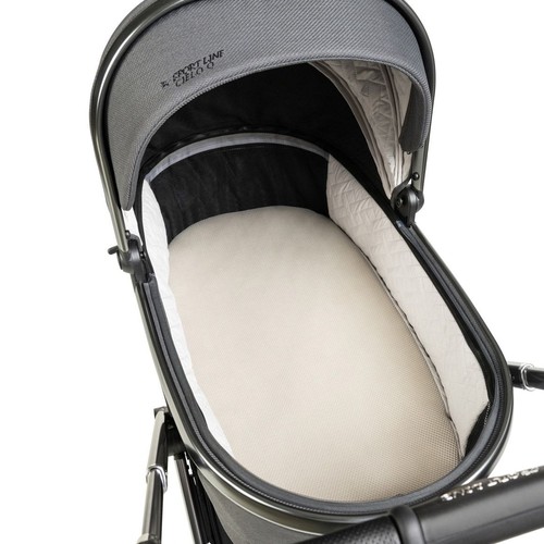 עגלת תינוק משולבת Cielo Q אפור ידית שחור Sportline