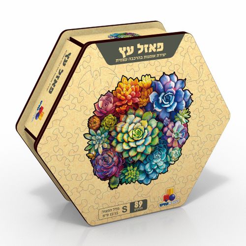 פאזל עץ - פרחים