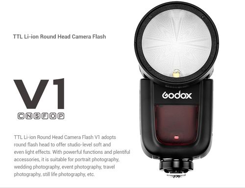פלאש Godox V1 למצלמות Fuji