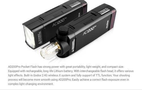 פלאש סטודיו נייד Godox AD200 Pro