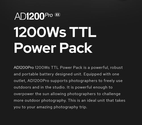 פלאש חוץ AD1200 Pro מאונט Bowens