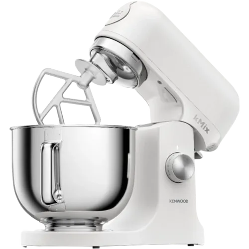 מיקסר Kenwood kMix 1000W דגם KMX753AWH בגוון לבן עם קערת נירוסטה.