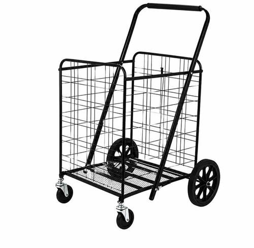 עגלת שוק מתכת שחורה XL - גודל תא 40X46