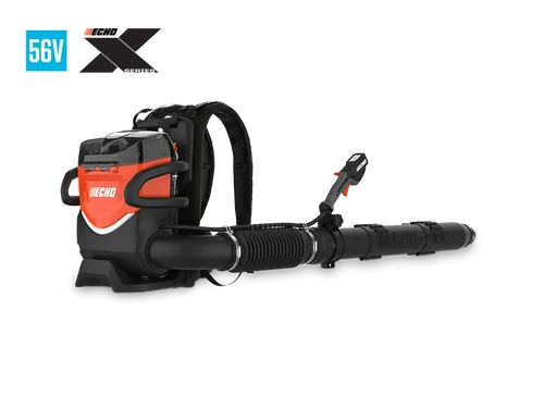 מפוח גב נטען ECHO 56V מסדרת X על רקע לבן