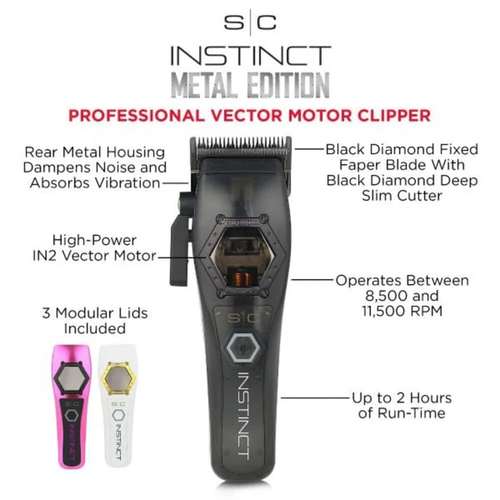 מכונת תספורת מקצועית STYLECRAFT INSTINCT METAL EDITION מנוע Vector