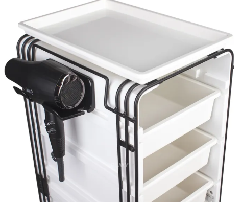 עגלת שירות מקצועית למספרה JRL Stapelboy Profi Barber Tool Trolley (לבנה)