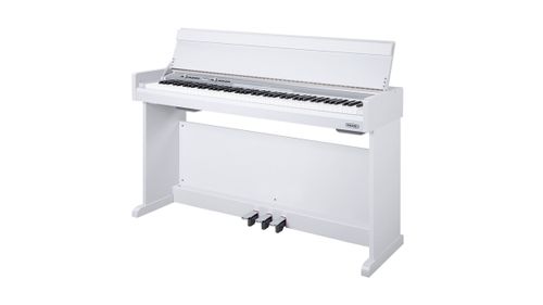 פסנתר חשמלי לבן עם סטנד ופדלים NUX NCK-330