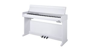 פסנתר חשמלי לבן עם סטנד ופדלים NUX NCK-330