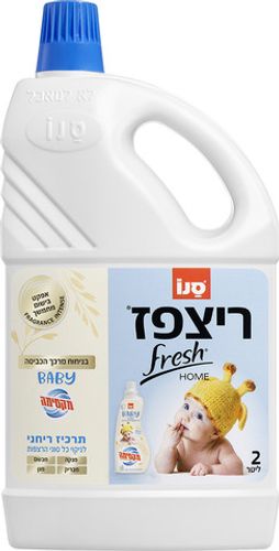 סנו - ריצפז נוזל לניקוי רצפות שיבולת שועל בניחוח מרכך כביסה בייבי - נפח 2 ליטר