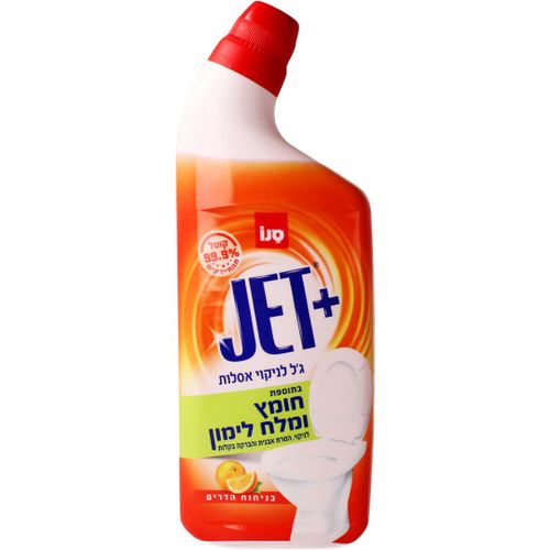 סנו ג'ט+ נוזל לניקוי אסלות בתוספת חומץ ומלח לימון בנפח 750 מ''ל - ניחוח הדרים