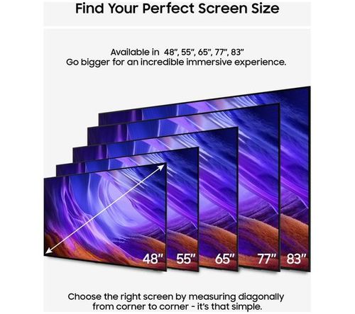 טלוויזיה חכמה Samsung OLED S85H בגודל 48 אינץ' 4K דגם QE48S85HAEXIL