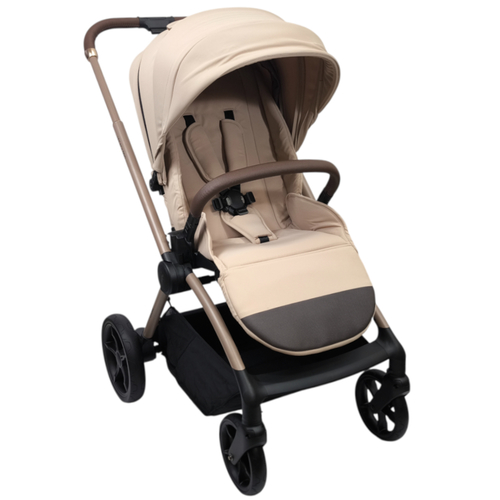 עגלה משולבת LEGACY PRO עם סל שכיבה מתקפל מבית BabySafe (בז')