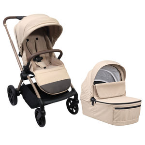 עגלה משולבת LEGACY PRO עם סל שכיבה מתקפל מבית BabySafe (בז