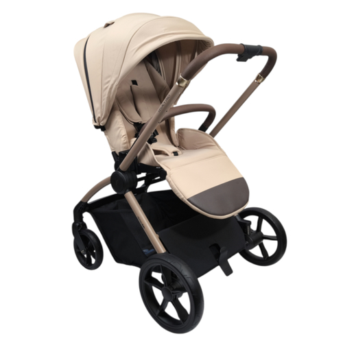 עגלה משולבת LEGACY PRO עם סל שכיבה מתקפל מבית BabySafe (בז')