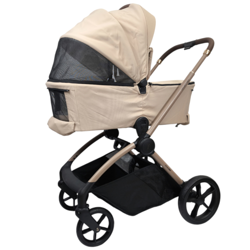 עגלה משולבת LEGACY PRO עם סל שכיבה מתקפל מבית BabySafe (בז')