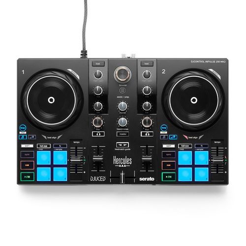 קונטרולר DJ למתחילים דגם  DJControl Inpulse 200 MK3 מבית Hercules