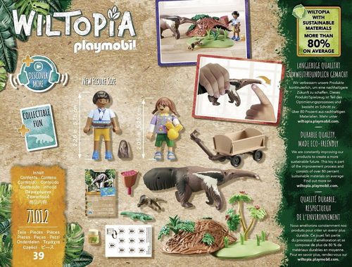 Wiltopia וילטופיה - טיפול במשפחת דוב נמלים ביער האמזונס 39 חלקים 71012