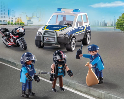 Action Heros - מרדף משטרתי ניידת ואופנוע שודדים 55 חלקים 71811