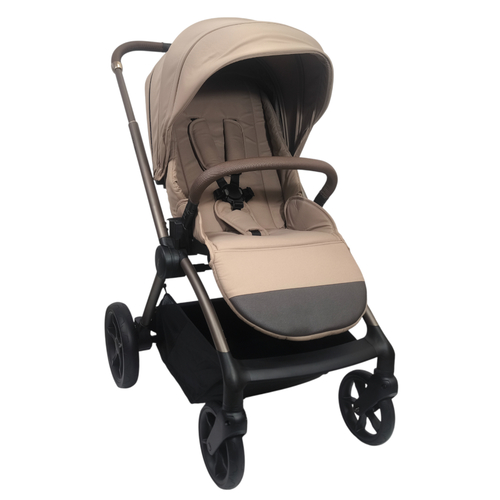 עגלה משולבת LEGACY PRO עם סל שכיבה מתקפל מבית BabySafe (חום)