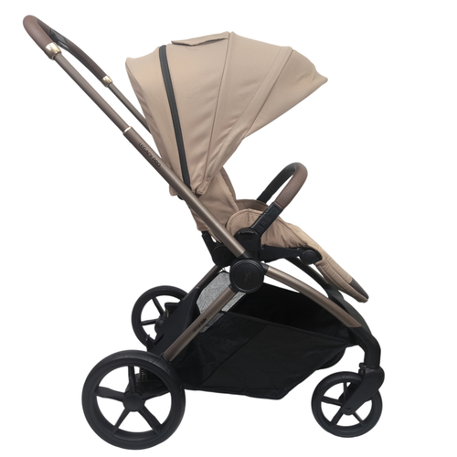 עגלה משולבת LEGACY PRO עם סל שכיבה מתקפל מבית BabySafe (חום)