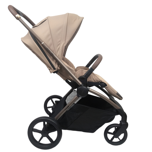 עגלה משולבת LEGACY PRO עם סל שכיבה מתקפל מבית BabySafe (חום)