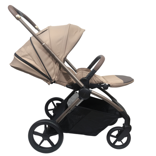 עגלה משולבת LEGACY PRO עם סל שכיבה מתקפל מבית BabySafe (חום)