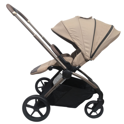 עגלה משולבת LEGACY PRO עם סל שכיבה מתקפל מבית BabySafe (חום)