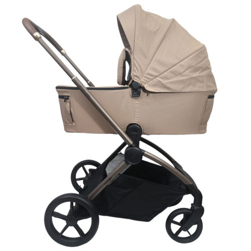 עגלה משולבת LEGACY PRO עם סל שכיבה מתקפל מבית BabySafe (חום)