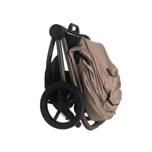 עגלה משולבת LEGACY PRO עם סל שכיבה מתקפל מבית BabySafe (חום)