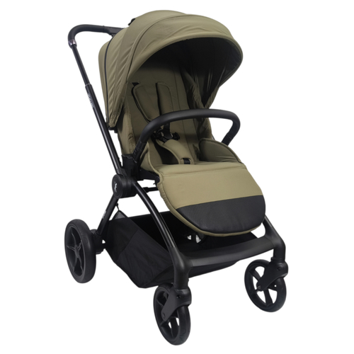 עגלה משולבת LEGACY PRO עם סל שכיבה מתקפל מבית BabySafe (ירוק)