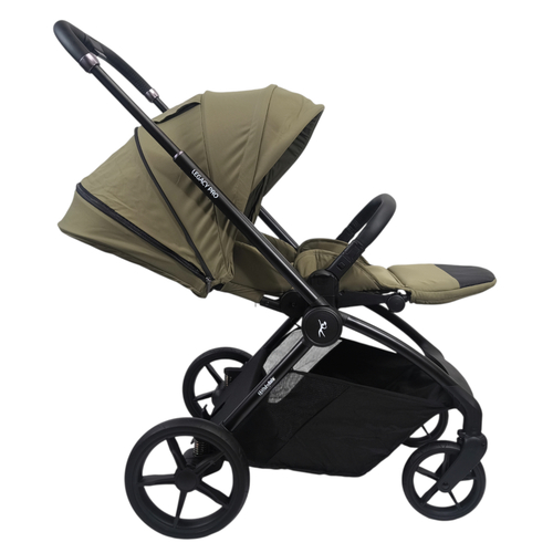 עגלה משולבת LEGACY PRO עם סל שכיבה מתקפל מבית BabySafe (ירוק)